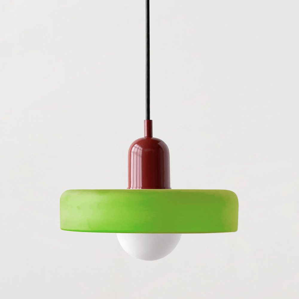 Lunari Halo | Hängeleuchte aus farbigem Glas im Bauhaus-Stil