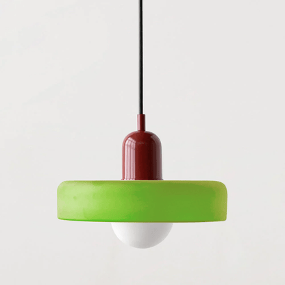 Lunari Halo | Hängeleuchte aus farbigem Glas im Bauhaus-Stil