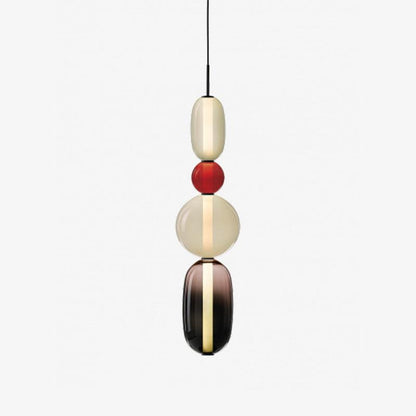 Elegante Designer-Hängelampe – Modernes Buntglas
