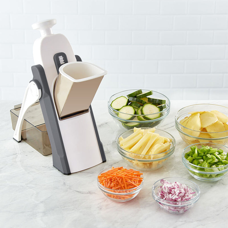 SliceMaster Pro | Verstelbare 5-in-1 groentesnijder van roestvrij staal