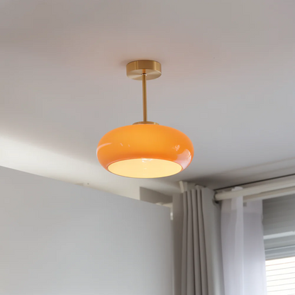 Flixar Elve | Gelbe Deckenleuchte im Retro‑Design
