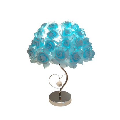 Celestria Valea | Romantische LED Tischleuchte mit Stoffschirm