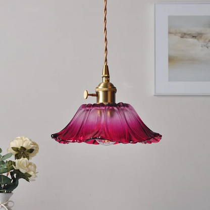 Iphirea Lotus | Pendelleuchte aus Glas mit warmem LED-Licht