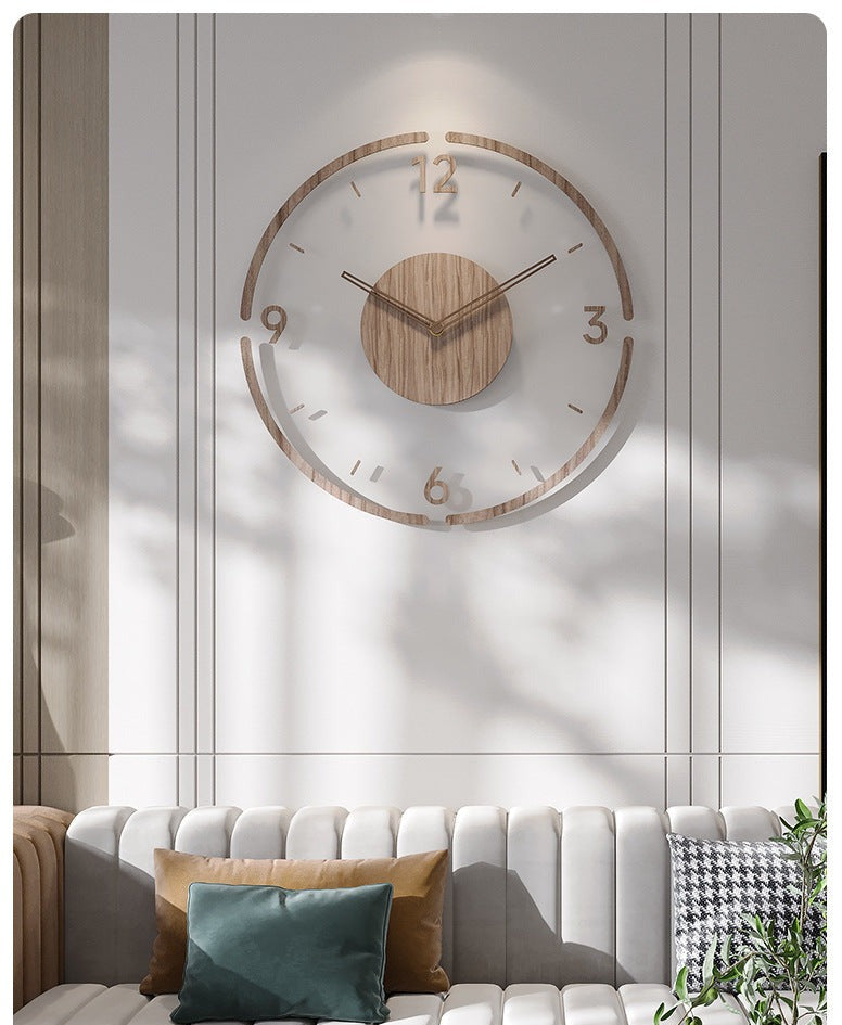 NordWood | Designer Holz-Wanduhr | Skandinavisches Design & natürliche Eleganz für moderne Räume