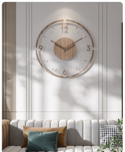 NordWood | Designer Holz-Wanduhr | Skandinavisches Design & natürliche Eleganz für moderne Räume