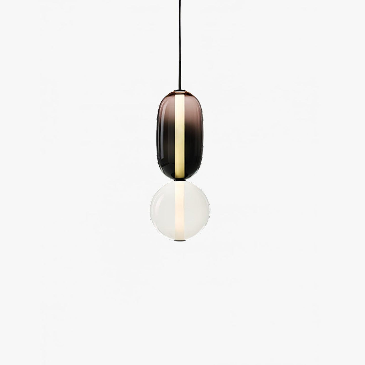 Elegante Designer-Hängelampe – Modernes Buntglas