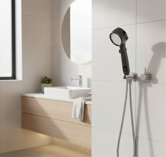 HydroSense Flow | LED-douchekop met filter en temperatuurweergave 