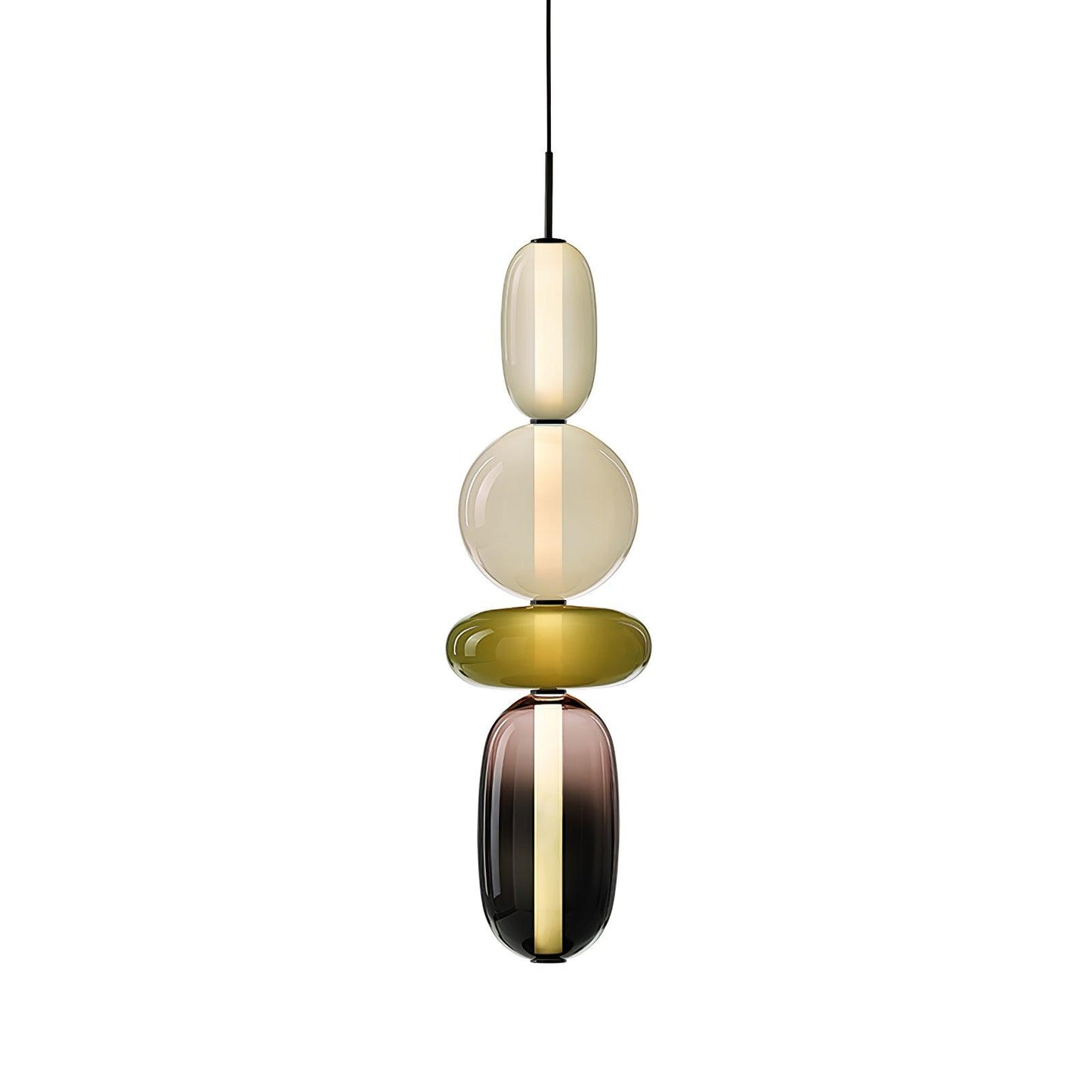 Elegante Designer-Hängelampe – Modernes Buntglas