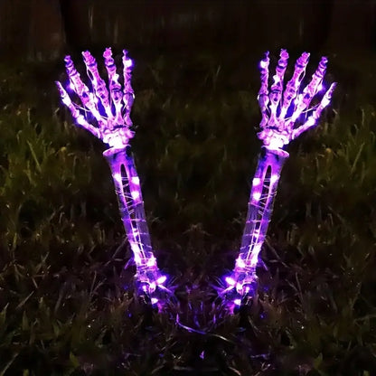 Halloween Solar Skelett Arme – Leuchtende Schädel für Garten & Deko