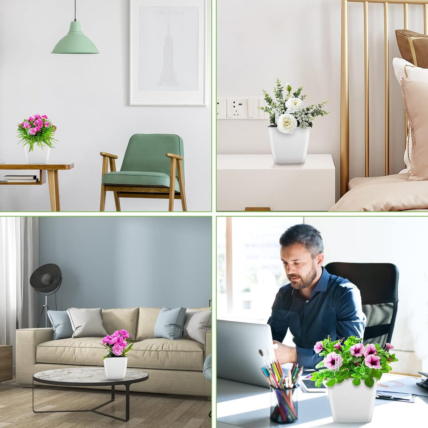 Floravi Aqua | selbstbewässernder Blumentopf für Innen- und Außenbereiche