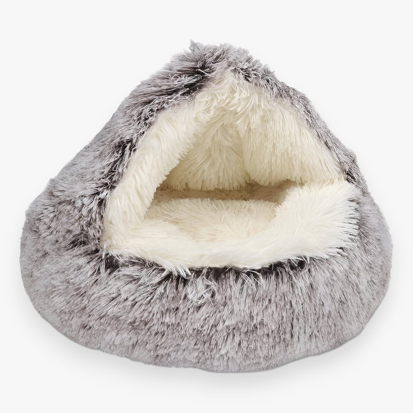 Lunaro Nest | Flauschiges Winterbett mit rutschfester Unterseite für Haustiere