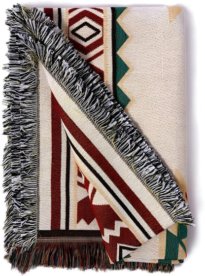 Picknickdecke Boho | Wendbar & Jacquard | Baumwollmix | Outdoor & Camping