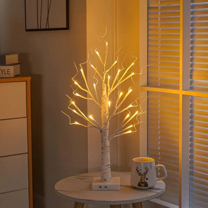 2-delige set LED berkenboom lampen (24 LEDs) – kerst- & decoratieverlichting