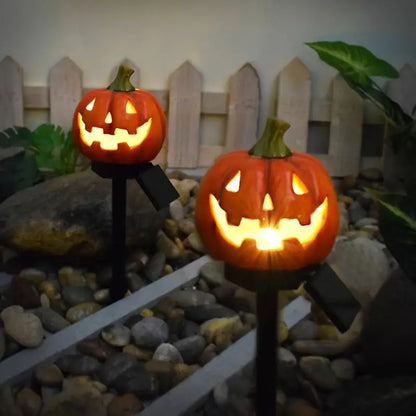 Halloween Solar Kürbis Lichter – Wetterfeste LED Gartenlampen für Außen & Partydeko