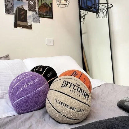 Velvo Dunk | Rundes Basketball-Kissen aus weichem Samt
