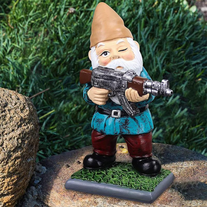 Drelix – Militärischer Gartenzwerg | Originelle Dekofigur für Garten & Terrasse