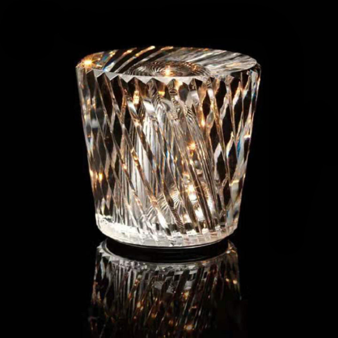 Lumex | Kabellose Kristall‑Tischlampe im modernen Design