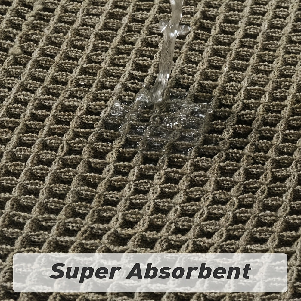 AbsorbEase WafelMat | Ultra-absorberende badmat met kwastjes