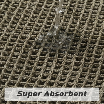 AbsorbEase WafelMat | Ultra-absorberende badmat met kwastjes