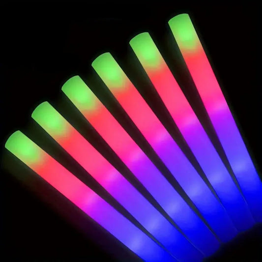 Halloween LED Schaumstoff Sticks – Bunte Partylichter für Events & Festivals (12 Stück)