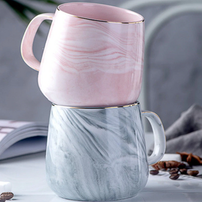 Marmor-Gold-Intarsien-Tasse | Handgefertigte Keramiktasse | Luxus Design & Geschenkidee