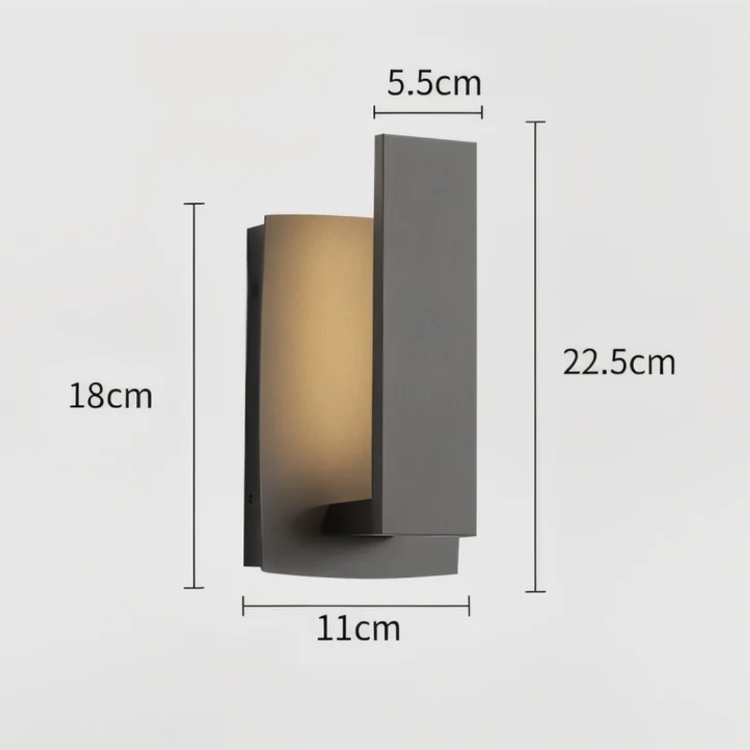 Lyrux | Minimalistische LED-Außenleuchte für moderne Fassaden