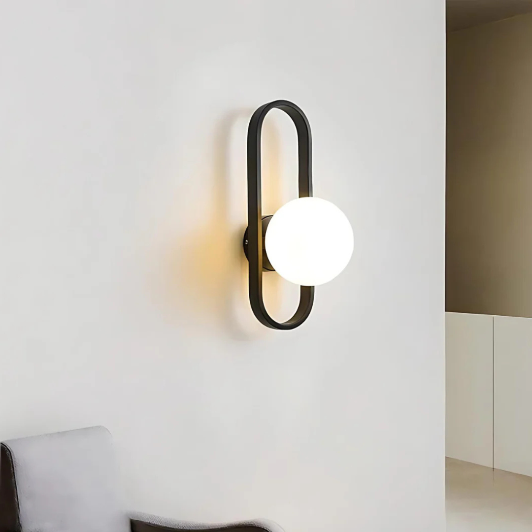 Luxe Glas Wandleuchte Innen | Elegante Wandbeleuchtung | Warmes Licht | Glas & Metall
