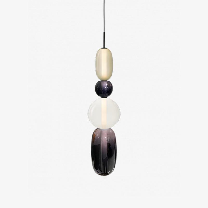 Elegante Designer-Hängelampe – Modernes Buntglas