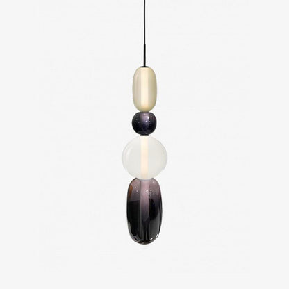 Elegante Designer-Hängelampe – Modernes Buntglas