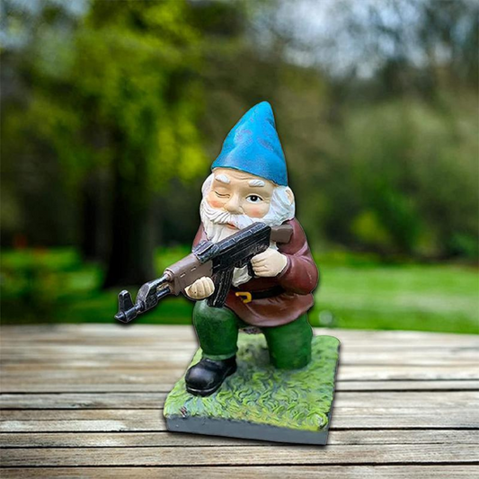 Drelix – Militärischer Gartenzwerg | Originelle Dekofigur für Garten & Terrasse