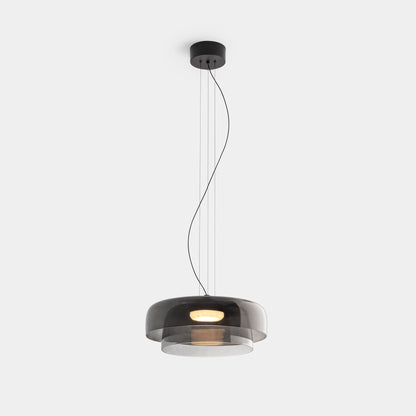 Veylum | Skandinavische Glas Pendelleuchte mit Opalschirm