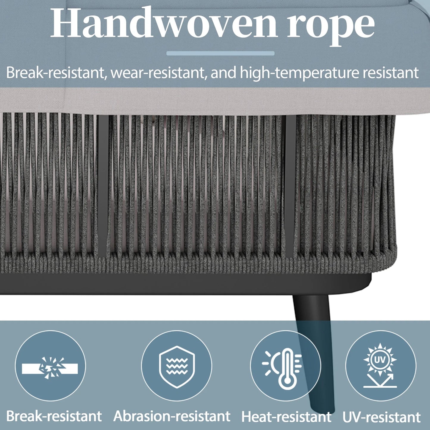 Velvyn Shade | 2-Sitzer Gartensofa mit ausziehbarem Sonnendach aus Stahl