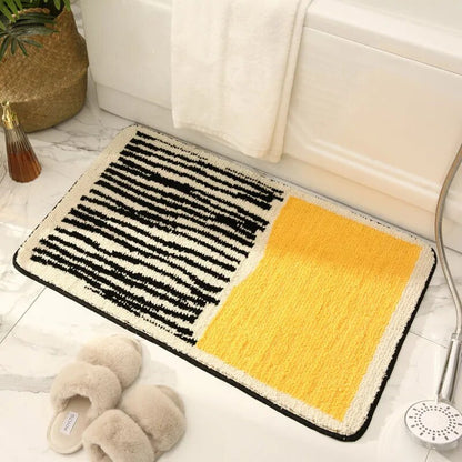 AbstractStep Badematte | Skandinavisches Design mit abstraktem Muster
