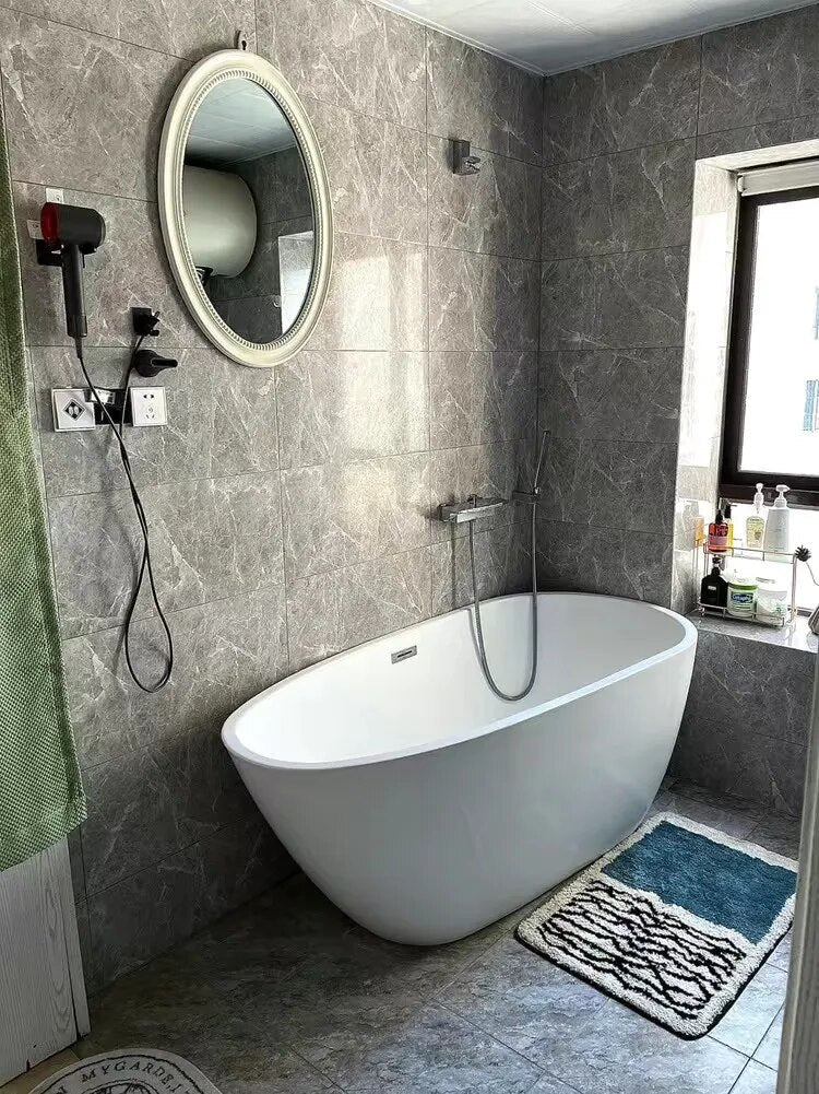 AbstractStep Badematte | Skandinavisches Design mit abstraktem Muster
