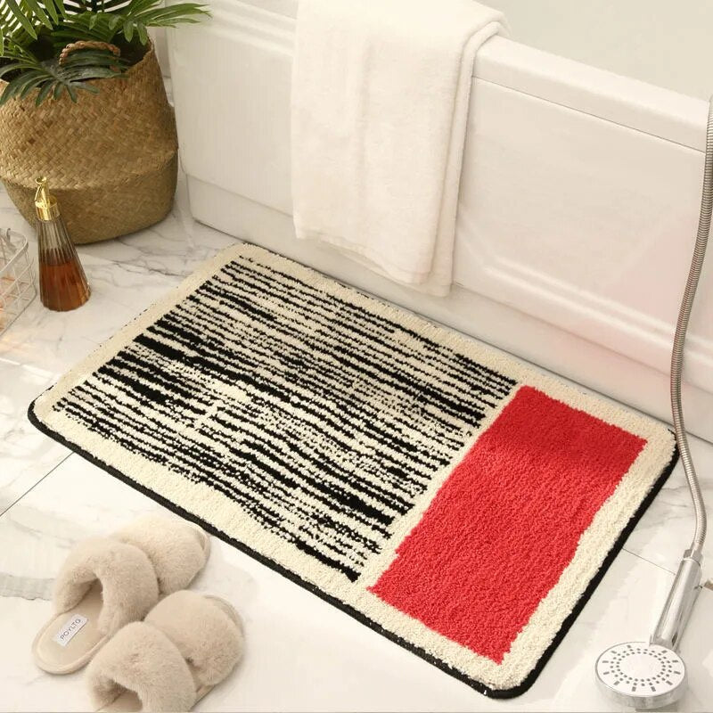 AbstractStep Badematte | Skandinavisches Design mit abstraktem Muster