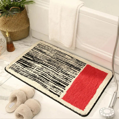 AbstractStep Badematte | Skandinavisches Design mit abstraktem Muster