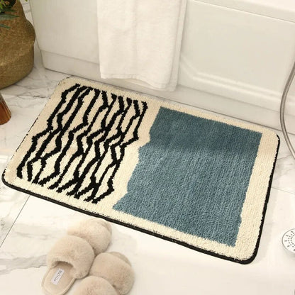 AbstractStep Badematte | Skandinavisches Design mit abstraktem Muster