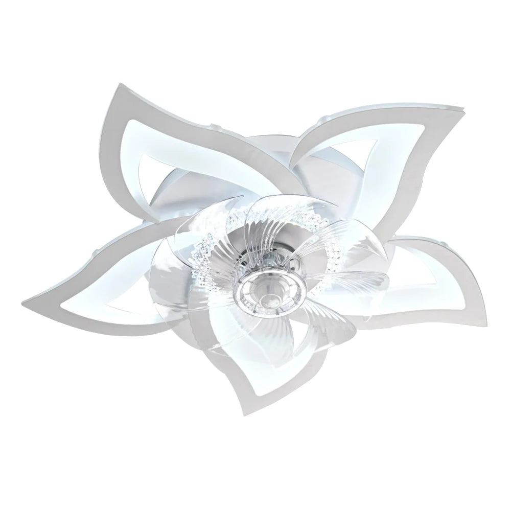Floara Breeze | Dimmbarer LED-Deckenventilator in Blütenform mit Fernbedienung & App-Steuerung