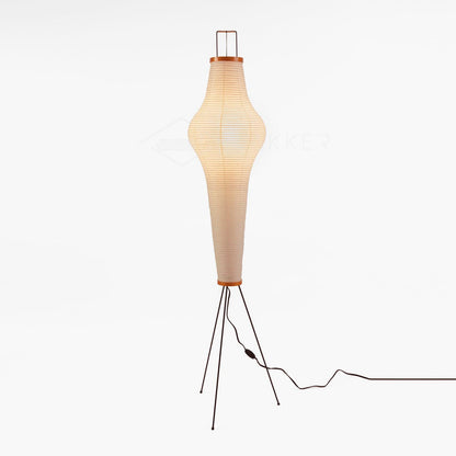 Lunora Haze | Skulpturale Stehlampe aus Reispapier im Japandi-Stil
