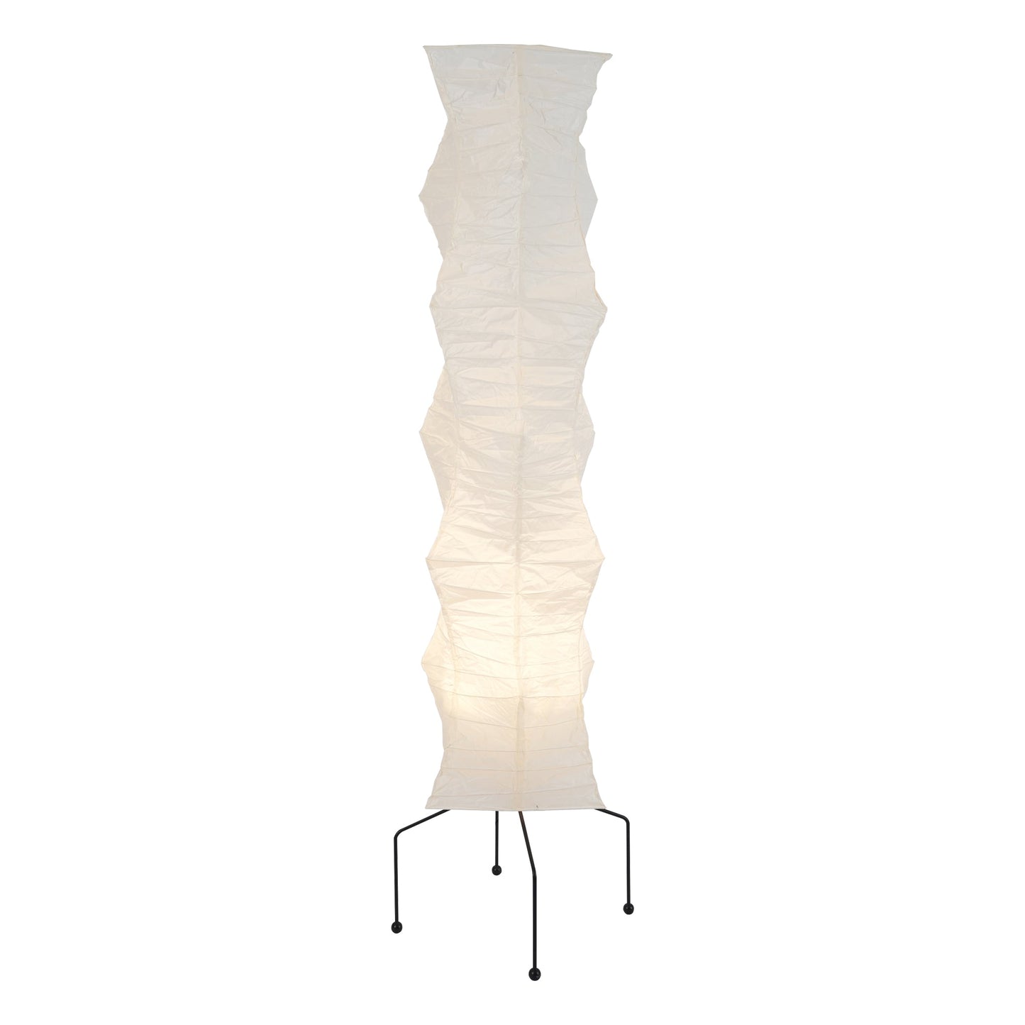 Lunora Haze | Skulpturale Stehlampe aus Reispapier im Japandi-Stil