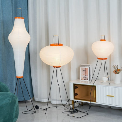 Lunora Haze | Skulpturale Stehlampe aus Reispapier im Japandi-Stil