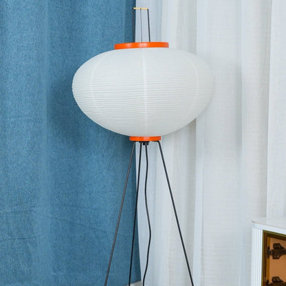 Lunora Haze | Skulpturale Stehlampe aus Reispapier im Japandi-Stil