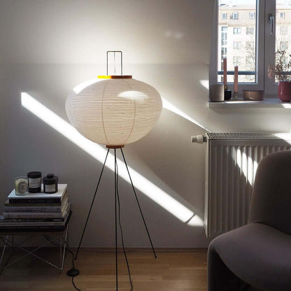 Lunora Haze | Skulpturale Stehlampe aus Reispapier im Japandi-Stil