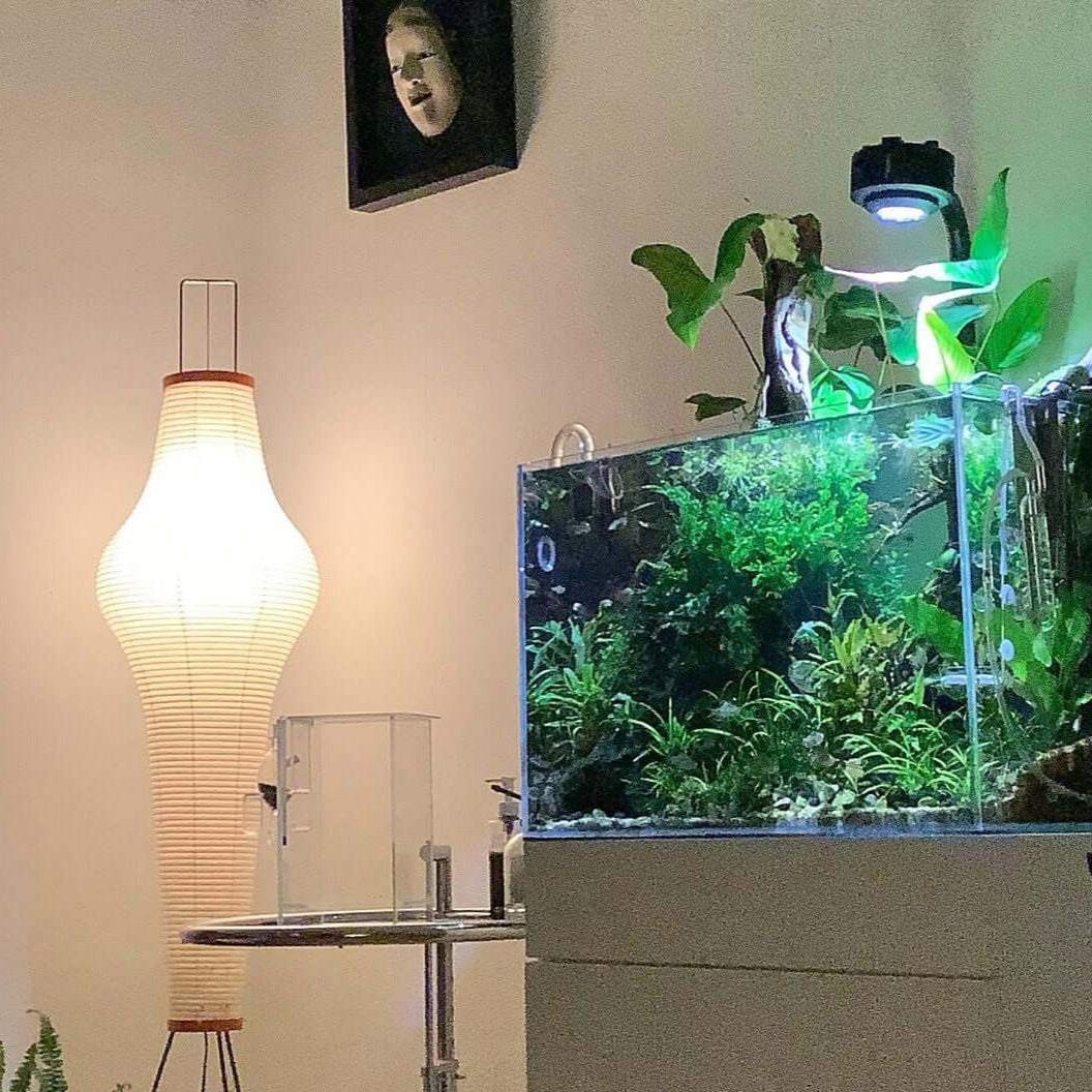 Lunora Haze | Skulpturale Stehlampe aus Reispapier im Japandi-Stil