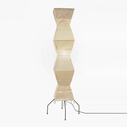 Lunora Haze | Skulpturale Stehlampe aus Reispapier im Japandi-Stil