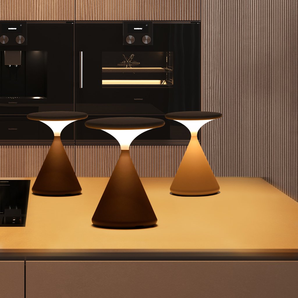 Aeron Glow | Kabellose LED-Tischleuchte im Hourglass-Design