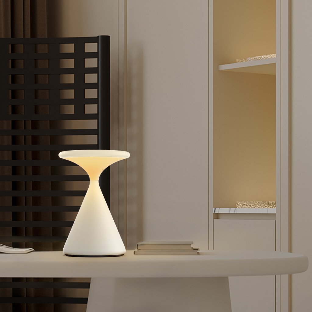 Aeron Glow | Kabellose LED-Tischleuchte im Hourglass-Design