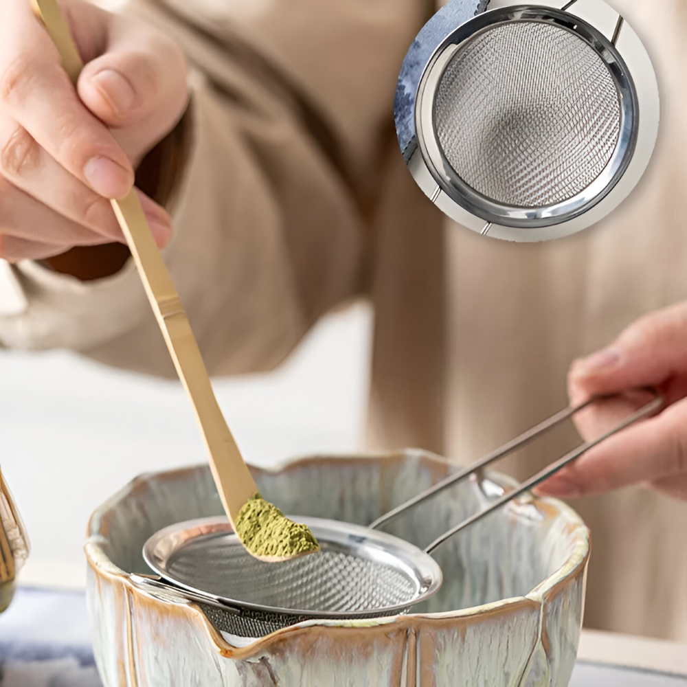 Matcha Set 8 Teilig | Handgefertigte Keramikschale 550 ml | Mit Bambus Zubehör