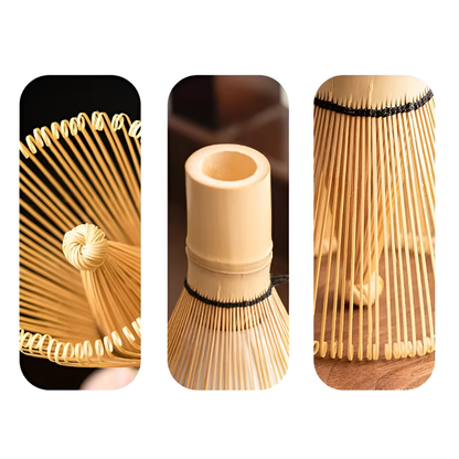 Matcha Set 8 Teilig | Handgefertigte Keramikschale 550 ml | Mit Bambus Zubehör