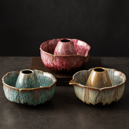 Matcha Set 8 Teilig | Handgefertigte Keramikschale 550 ml | Mit Bambus Zubehör